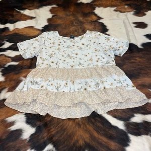 medium paper crane flower blouse